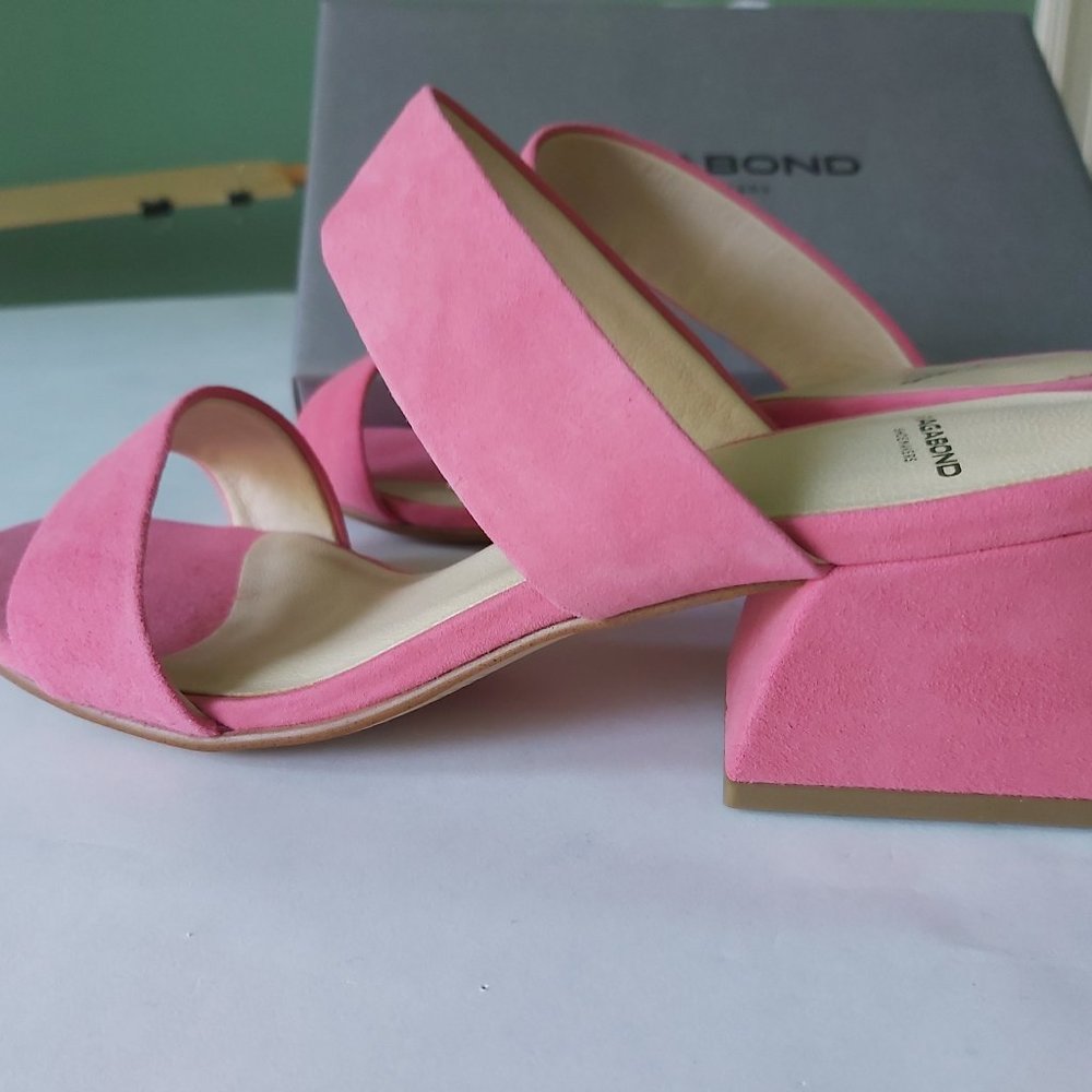 Pink suede Vagabond Elena sandals 38 NWB